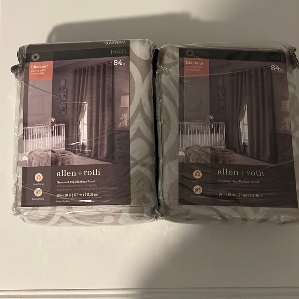 2 packs of grommet top blackout panel curtains 84 inches